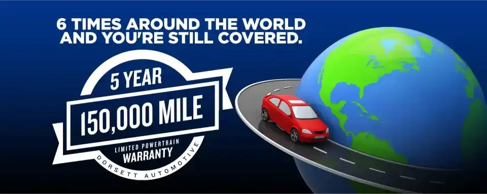 5 year 150000 mile warranty banner
