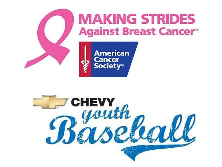 Cancer society & Youth baseball logos