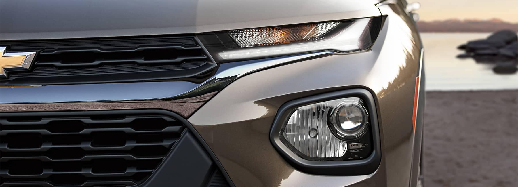 The front grille of a 2021 Chevrolet Trailblazer