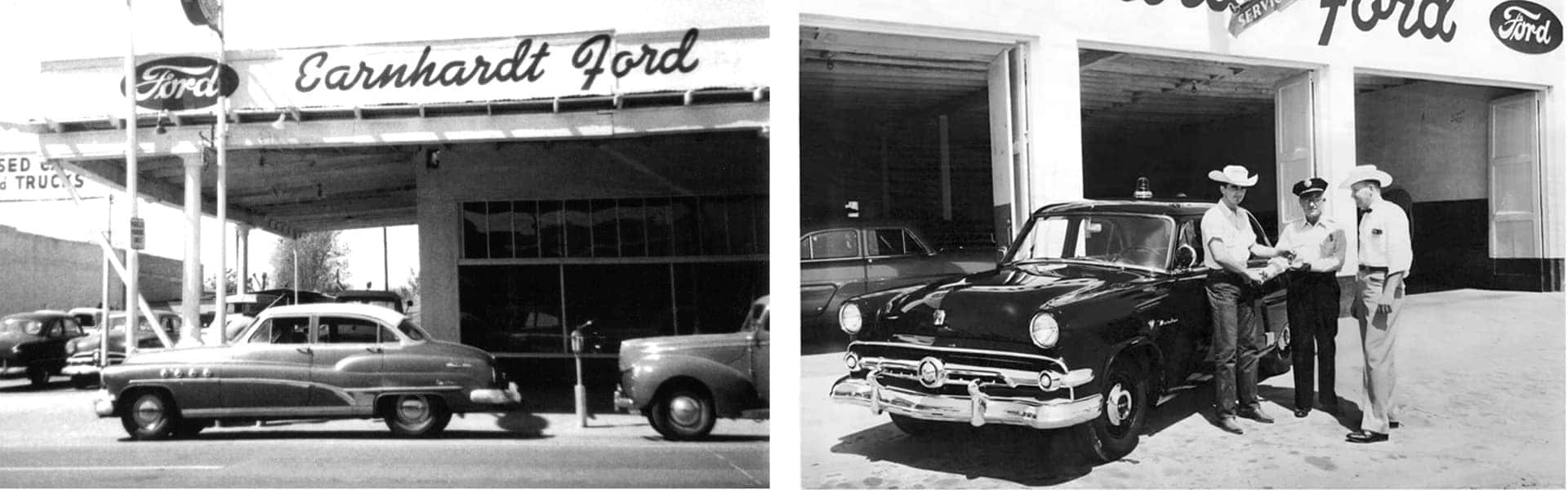 Collage of early dealerships