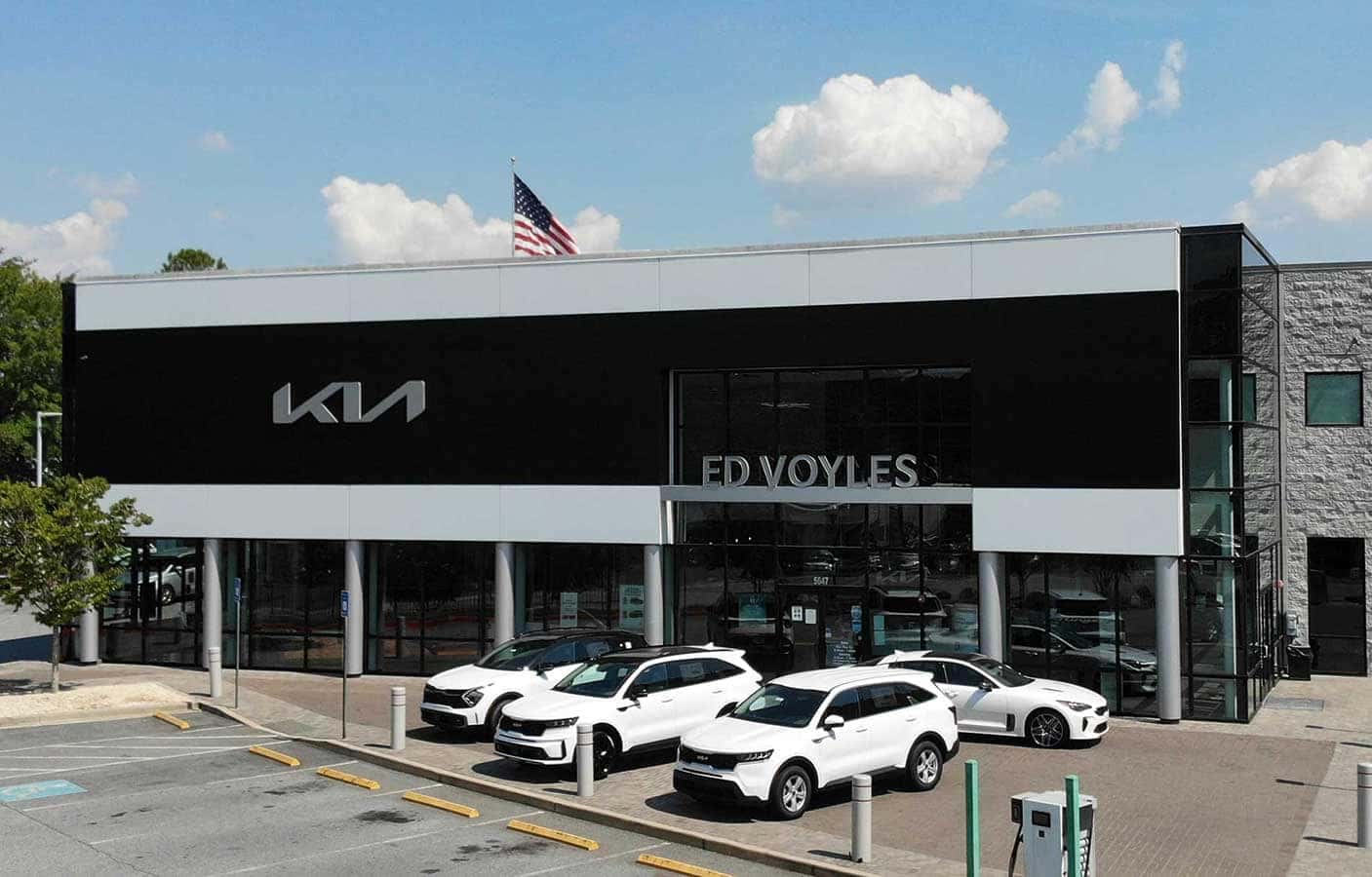 front of dealership