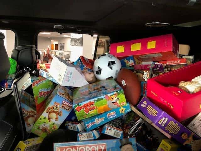 Grand Wagoneer filled with toys