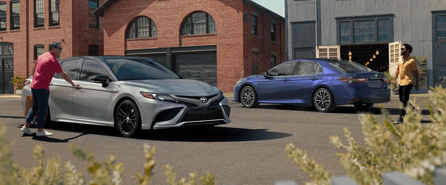 Two 2021 Toyota Camrys parked
