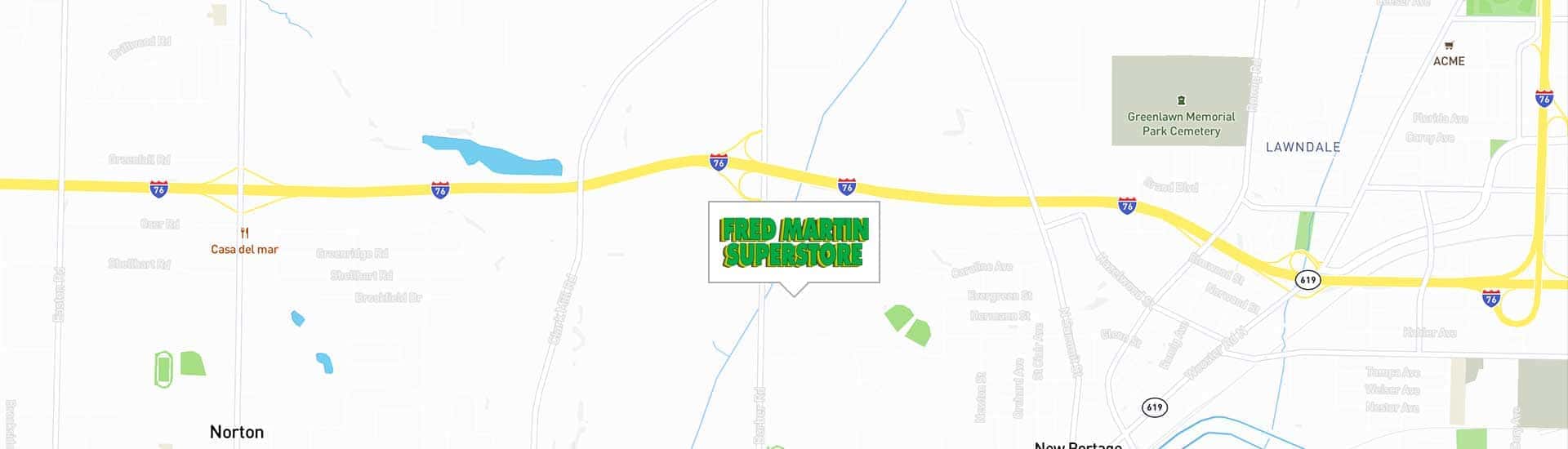 Fred Martin Superstore Map