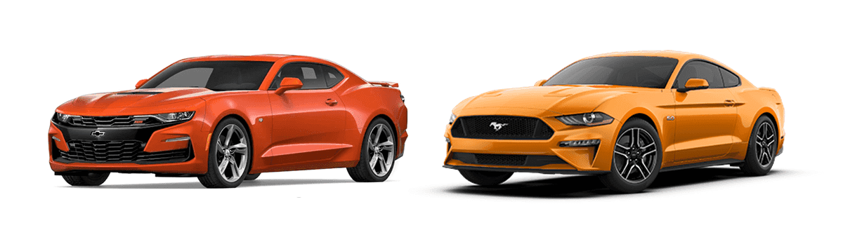 mustang versus camaro clipart