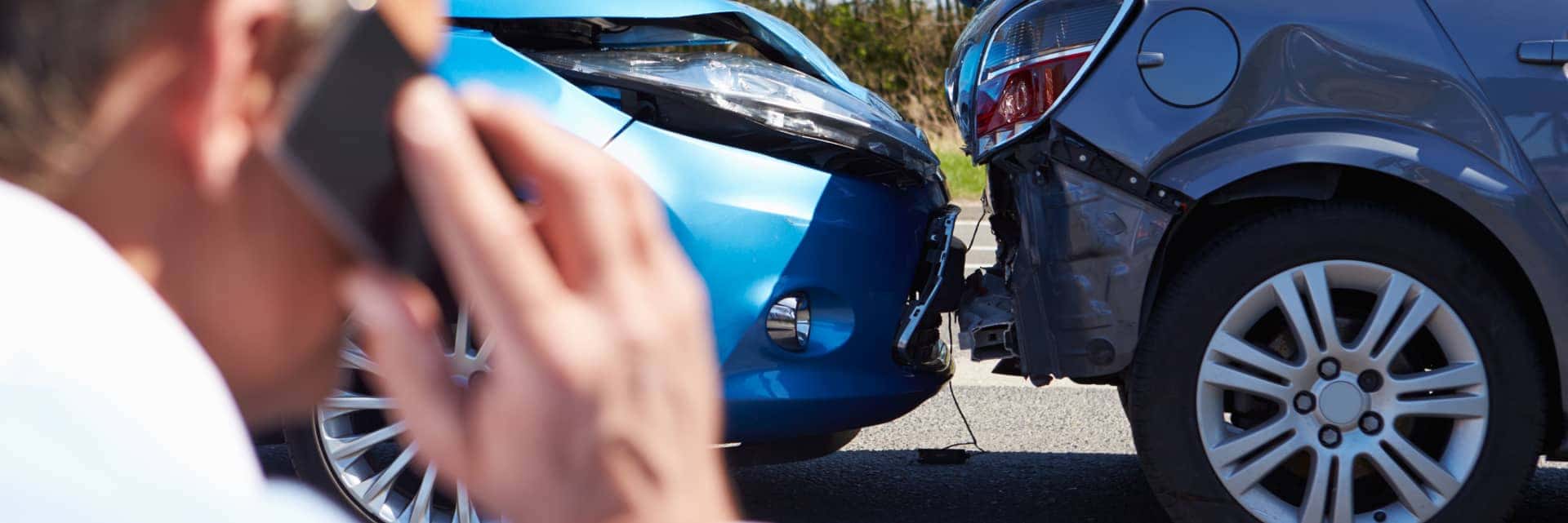 man on phone after accident mobile