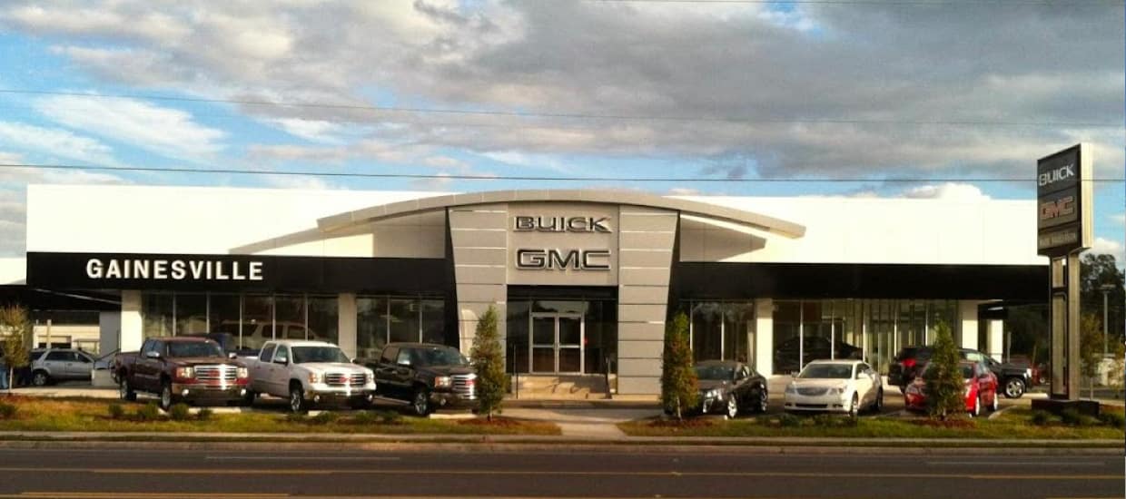 An exterior shot of Gainesville Buick GMC dealership.
