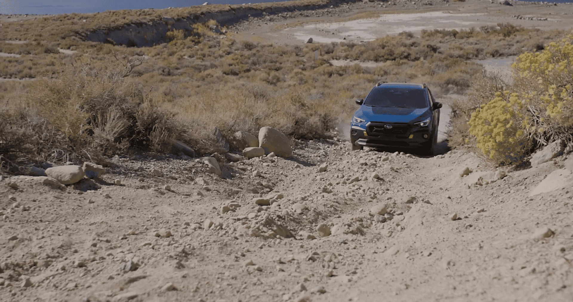 Crosstrek crossing rough terrain
