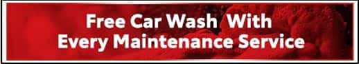 Free Car Wash With Every Maintenance Service
