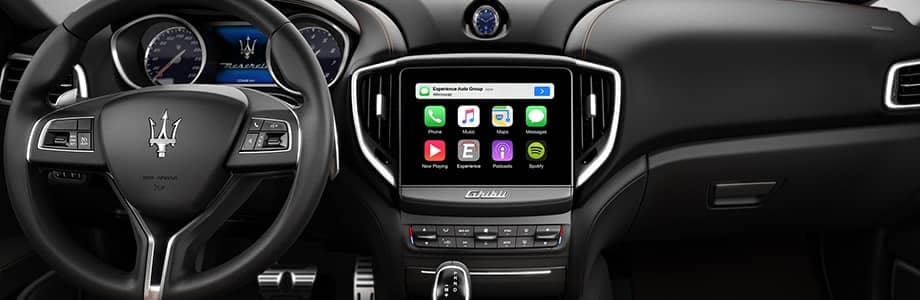 Apple CarPlay & Android Auto available now in the 2017 Ghibli