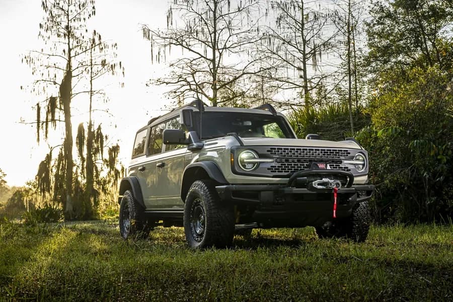 2022 Ford Bronco in the everglades during sunrise