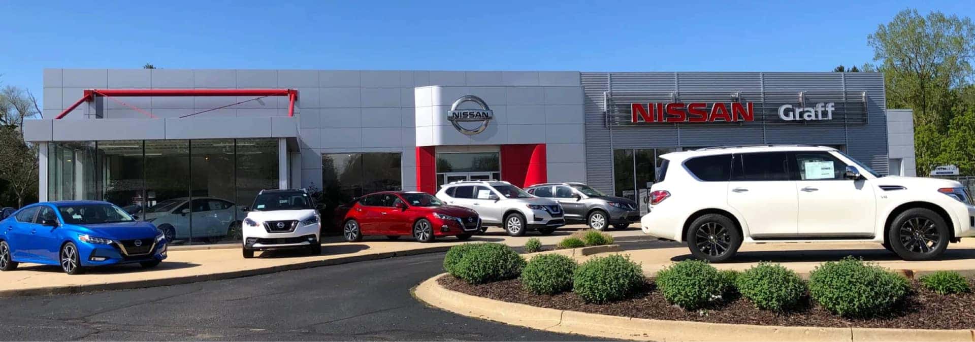 An exterior shot of the Graff Nissan dealership