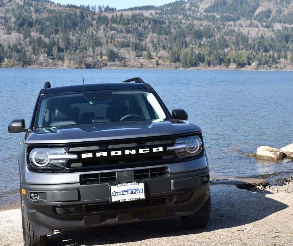 Bronco Sport on the Columbia River