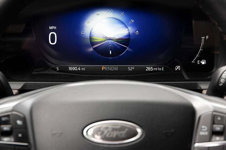 Steering wheel on a 2022 Ford Explorer