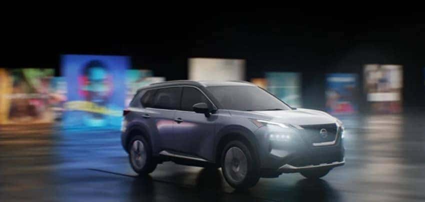 2021 Nissan Rogue Driving Through City