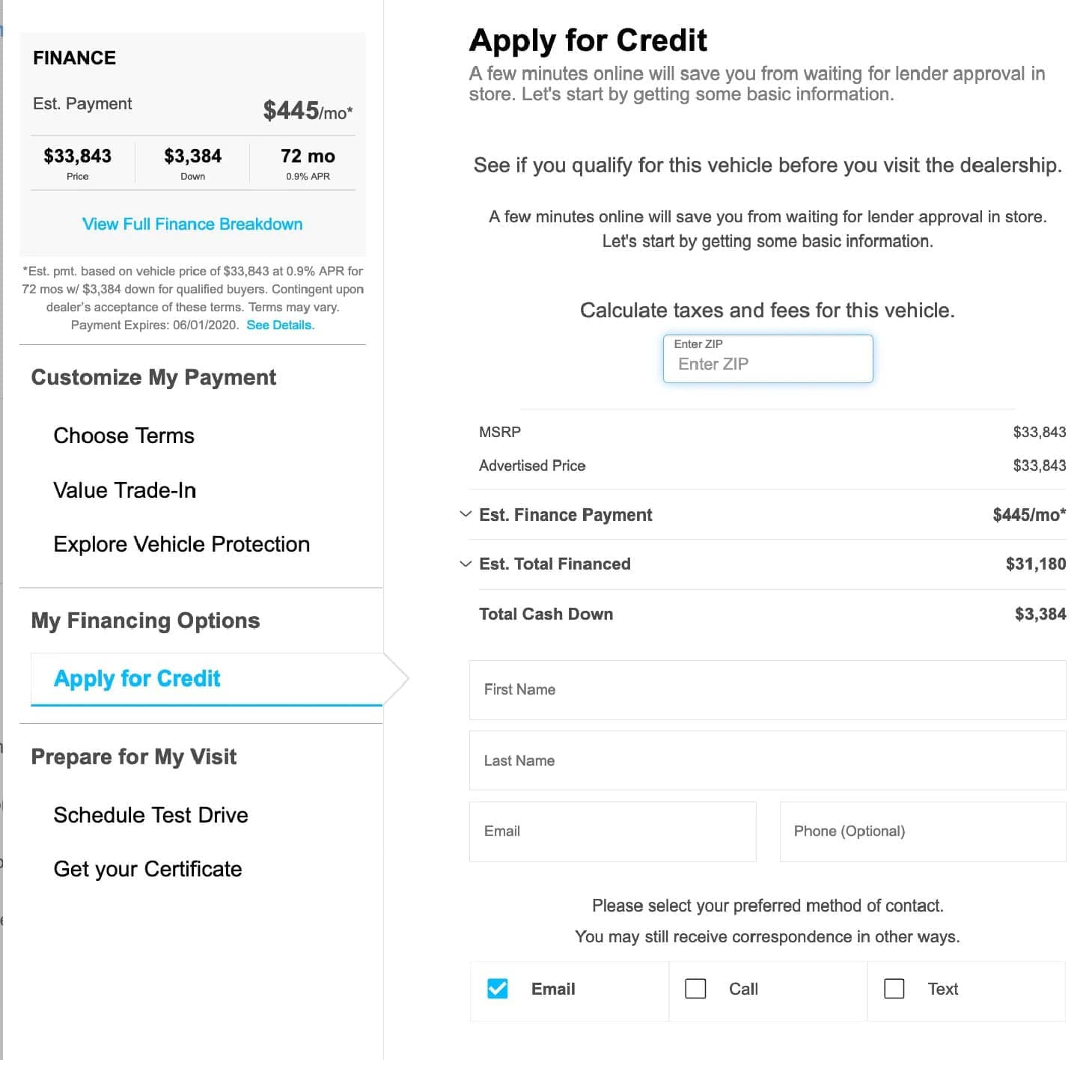 apply for credit