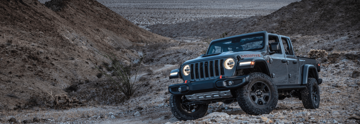 Jeep Mojave parked in a desert