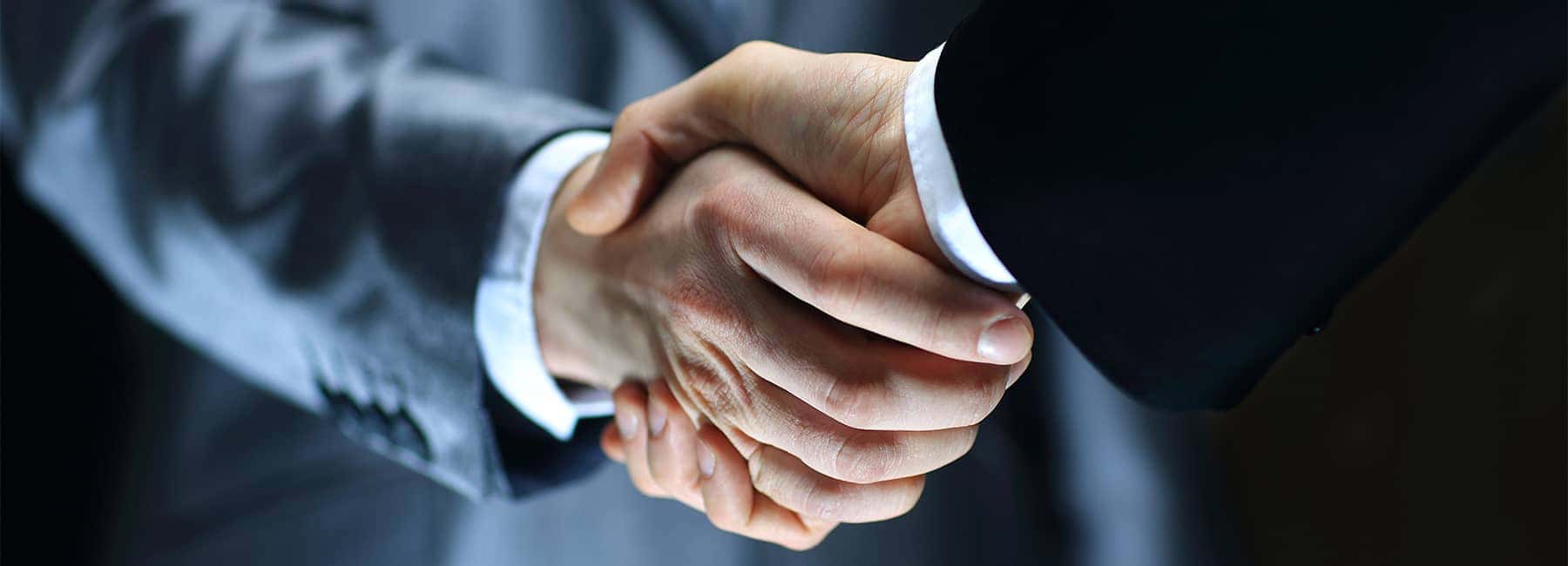 Businessmen in Suits Shaking Hands