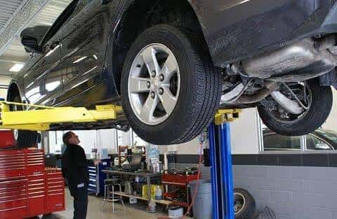 Vehicle getting collision work done