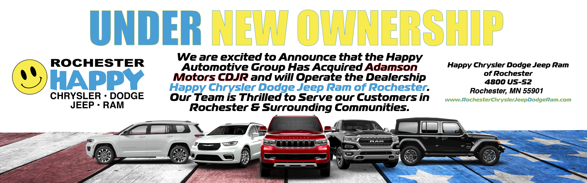 Happy Chrysler Dodge Jeep Ram of Rochester (formerly known as Adamson Motors)