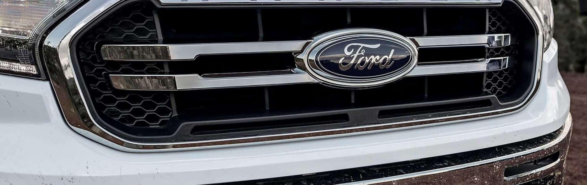 closeup of Ford grill