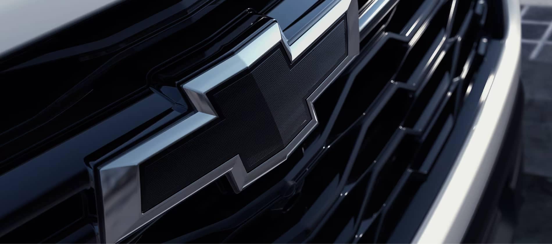 Close up view of a Chevrolet grill