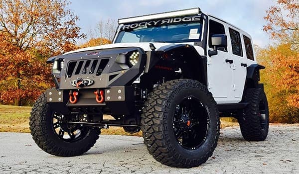 Custom Jeep white and black front