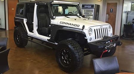 Custom Jeep Commando indoors