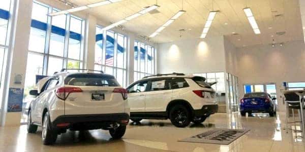 Hendrick Honda of Charleston - interior showroom with Honda vehicles