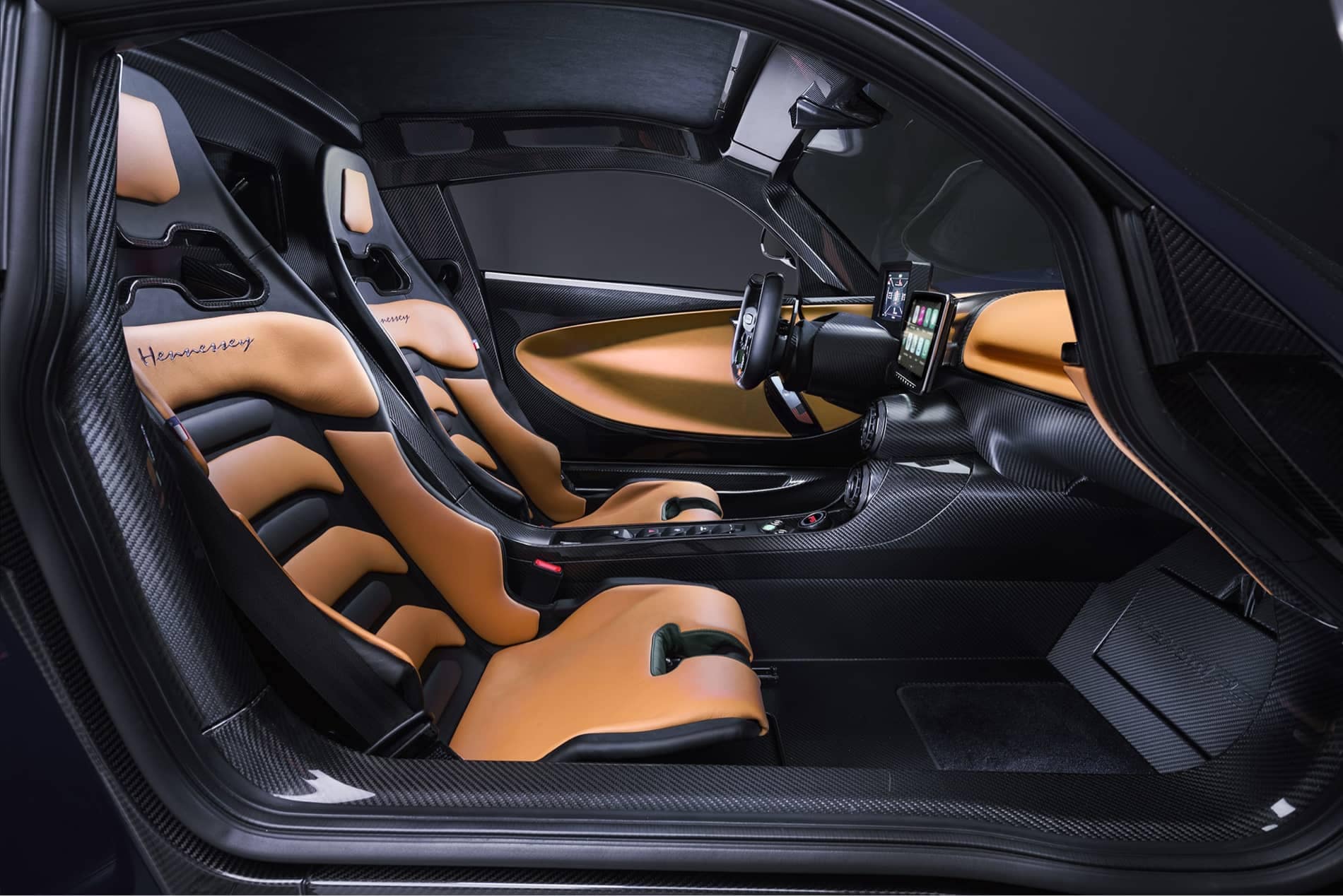 Venom F5 interior passenger side and driver seat