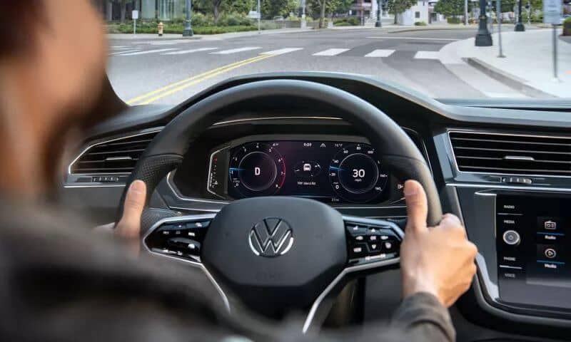 A man driving the 2024 VW Tiguan
