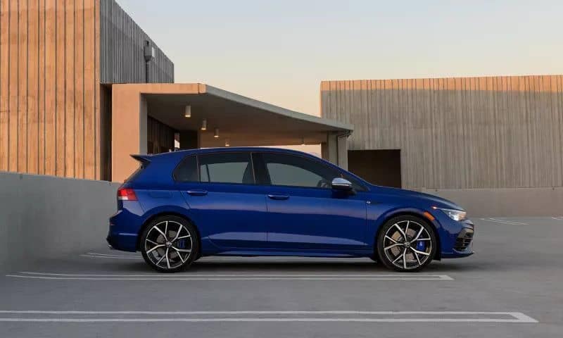 A side view of the 2024 VW Golf R