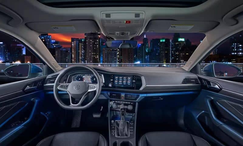 The controls and displays in the 2024 VW Jetta