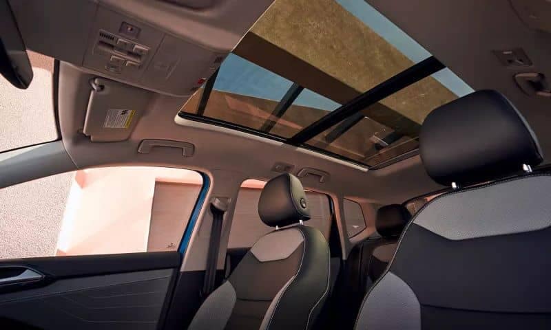The panoramic sunroof available in the 2024 VW Taos