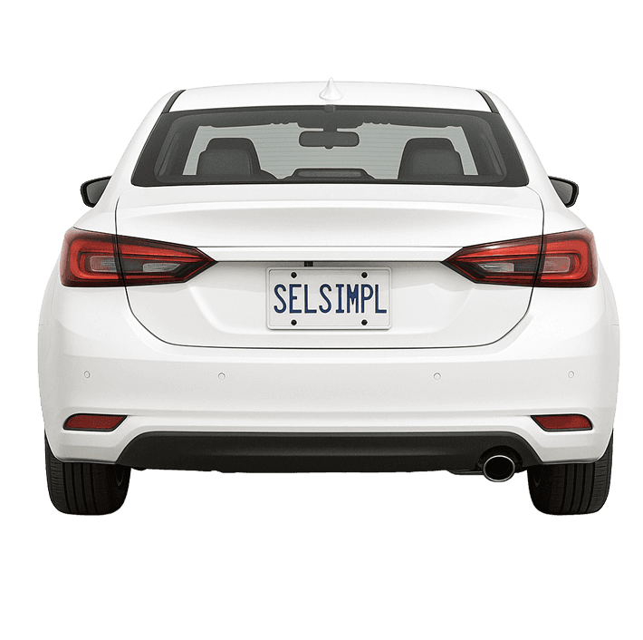 Rear view of a car