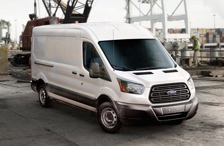 2019 Ford Transit Cargo white front side view