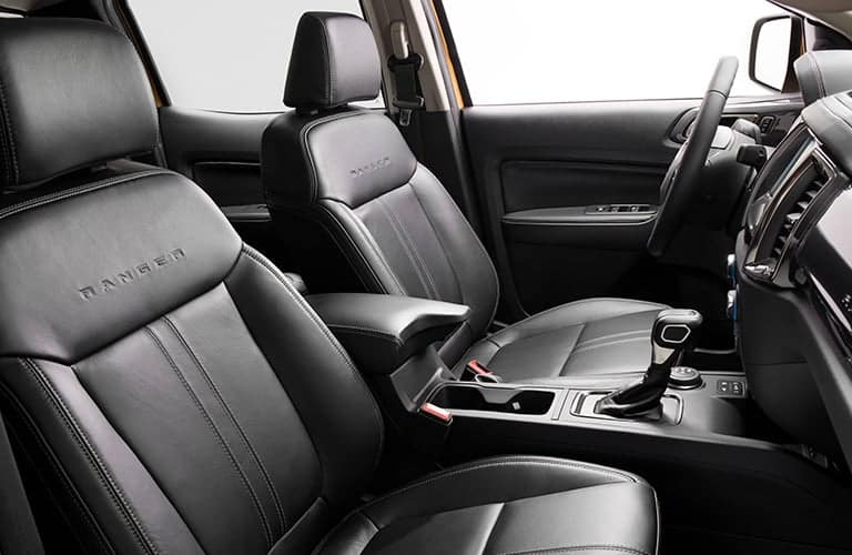 2019 Ford Ranger black interior leather seats