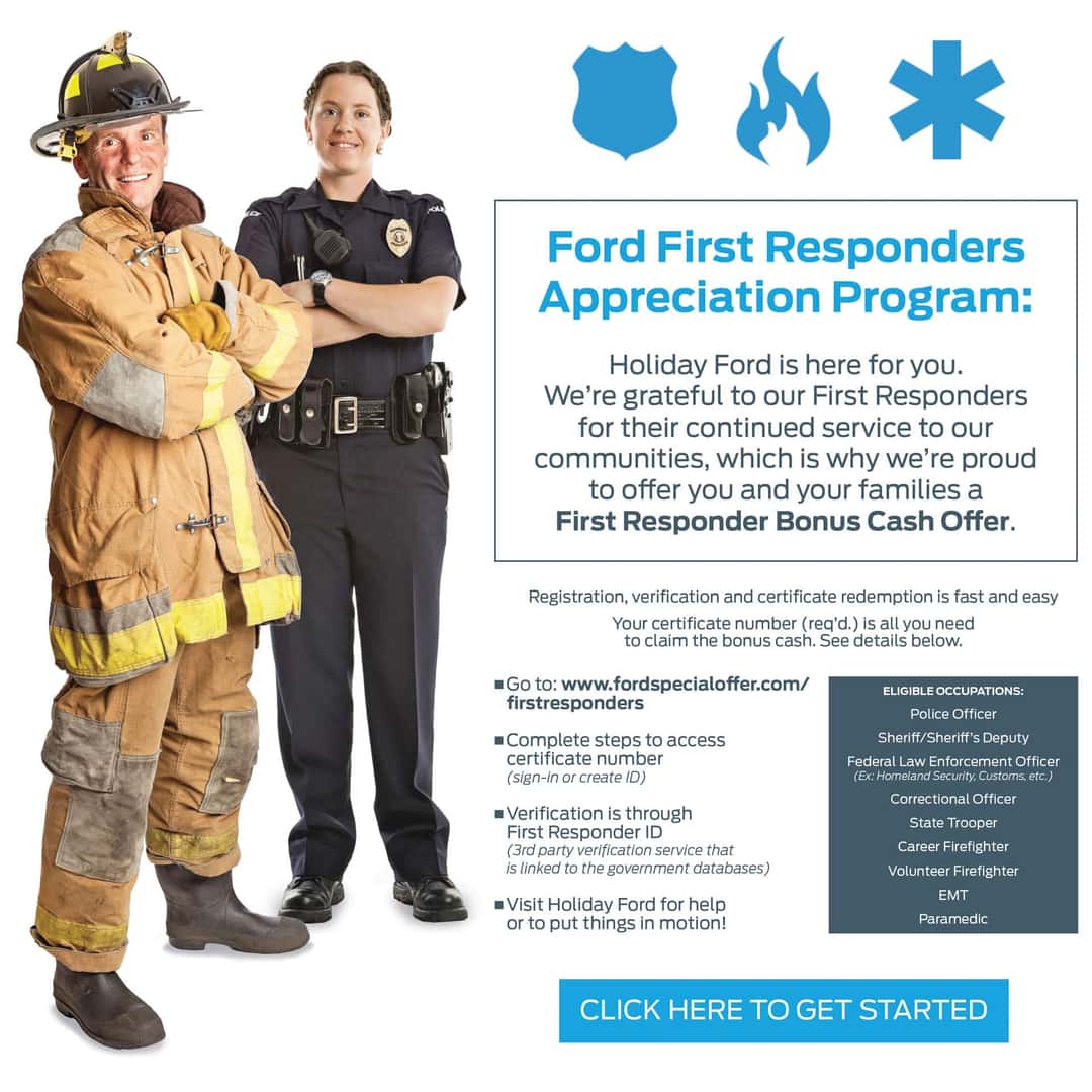 First Responders Appreciation Program Holiday Ford