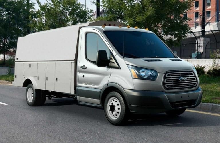 2018 Ford Transit Chassis silver front view