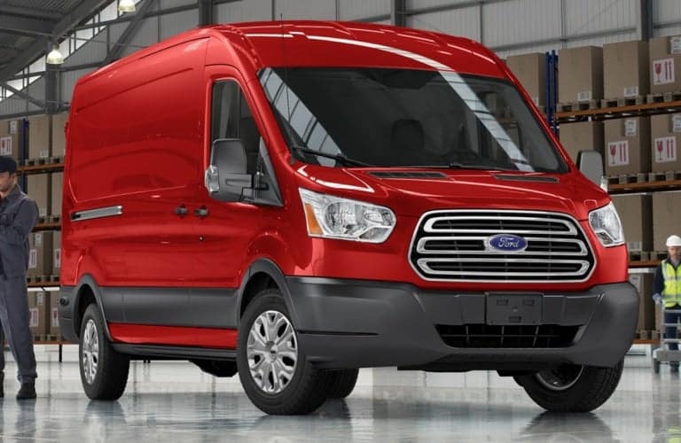 2018 Ford Transit Commercial red front side view