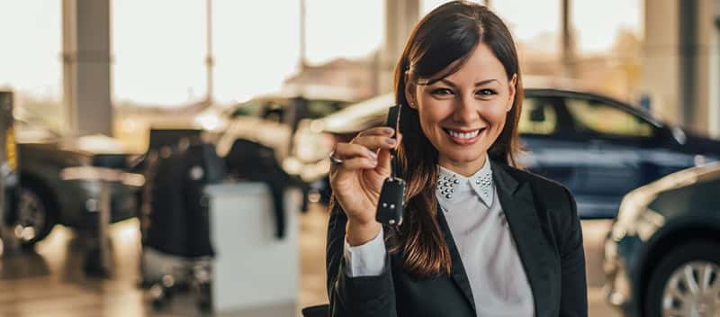 Customer with keys