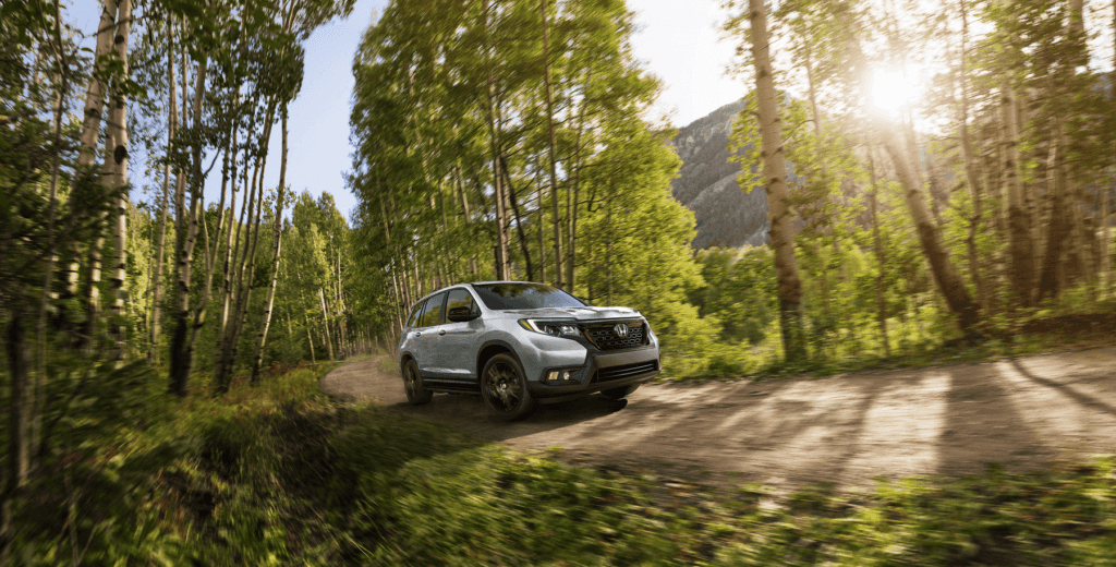 2021 Honda Passport Sport Driving Dirt Road