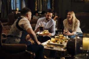 Eating in Bar