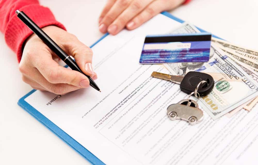 Signing Car lease