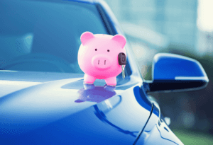 Piggy Bank on Car