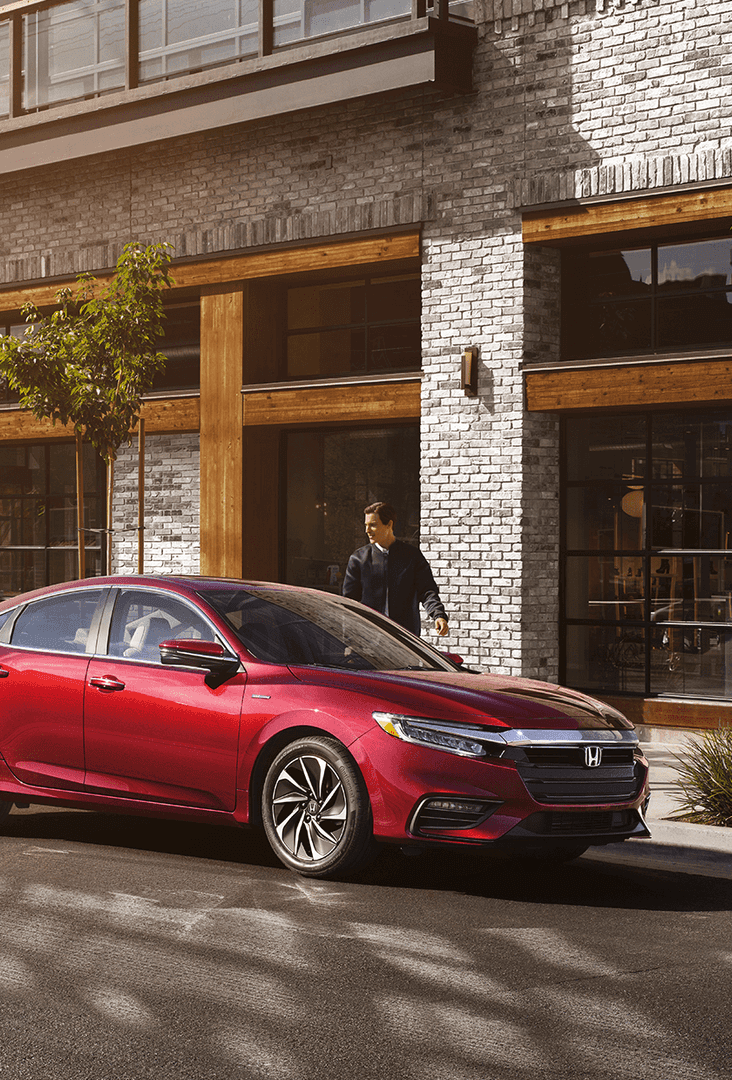 Red Civic Outside