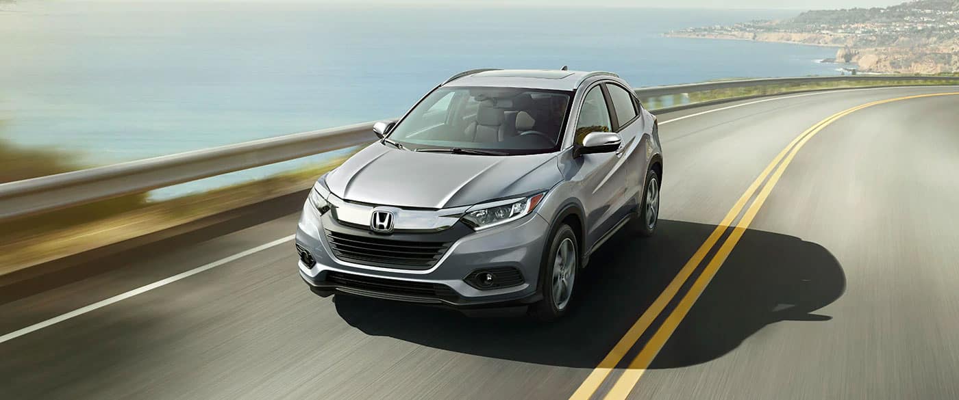 2022 Honda HR-V driving on a coastal highway