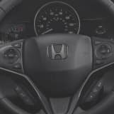 Close up of Honda steering wheel
