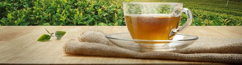 Clear Mug with Green Tea