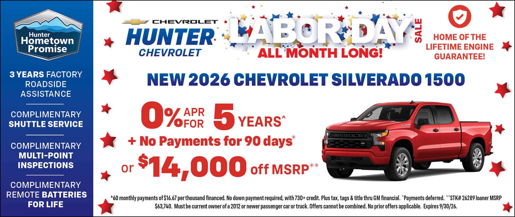 26 Silverado 14,000